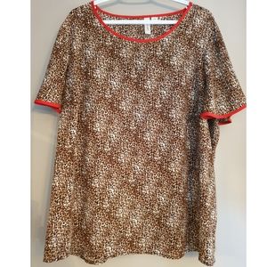 Tacera Cheetah Print Top